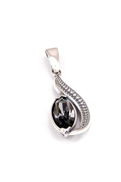 NO BRAND Wisior cu cristal Swarovski gri