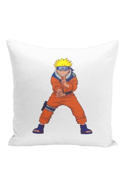 Generic Naruto Cartoon Character Printed Decorative Pillow White/Brown/Blue 1...