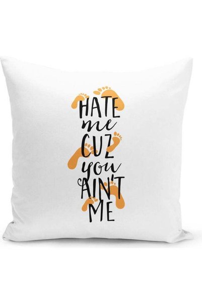 Generic Hate Me Design Decorative Pillow Multicolour