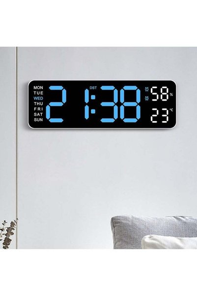 Generic 3D Wireless Remote Digital LED Alarm Clock,Wall Clocks for Living Roo...