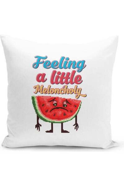 Generic Feeling A Little Meloncholy Quote Printed Pillow Multicolour