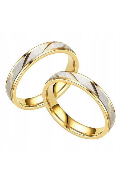NO BRAND SET DE INELE UNISEX, INEL FIN AURIT DE 4 MM