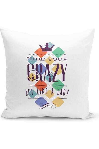 Generic Crazy Quote Decoration Pillow Multicolour