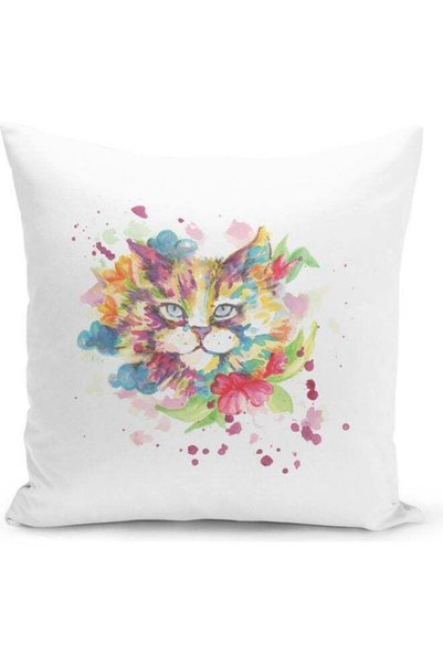 Generic Cute Cat Decorative Throw Pillow Multicolour