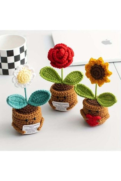 Generic Handmade Crochet Rose Heart Sunflower Daisy Car Accessory Inspiration...