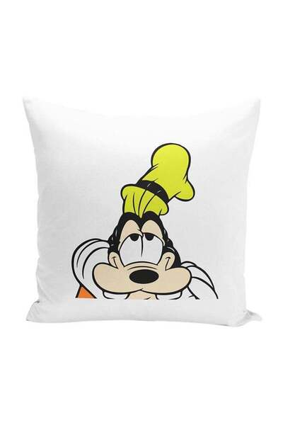 Generic Bored Dog Goofy Decorative Throw Pillow White/Beige/Yellow 16 x 16inch