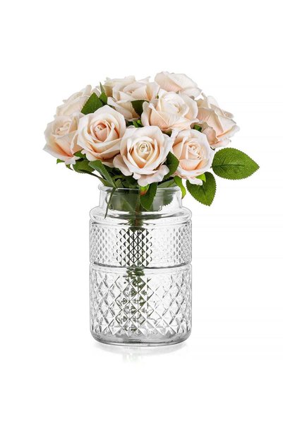 Generic Flower Vase, Vintage Large Glass Vase Cylinder, Glasseam 1 Glass Vase...