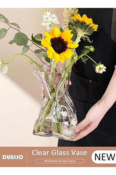 Generic Clear Glass Vase,Hydroponic Plant Desktop Ornament,Creative Craft Aes...