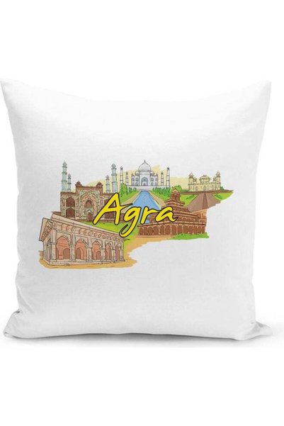 Generic Agra Design Decorative Pillow Multicolour
