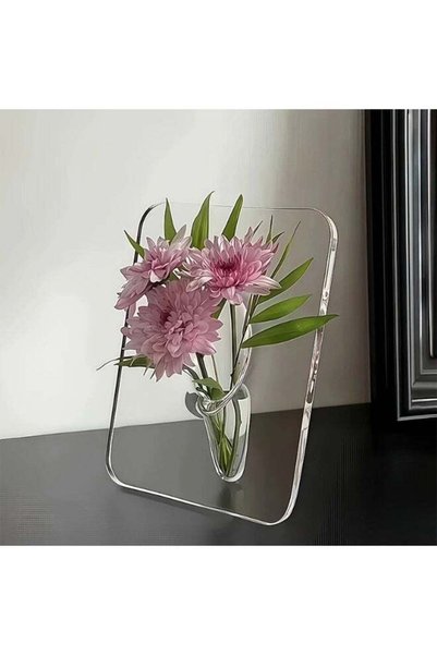 Generic Creative Acrylic Photo Frame Flower Vase, Minimalist Modern Style Dec...