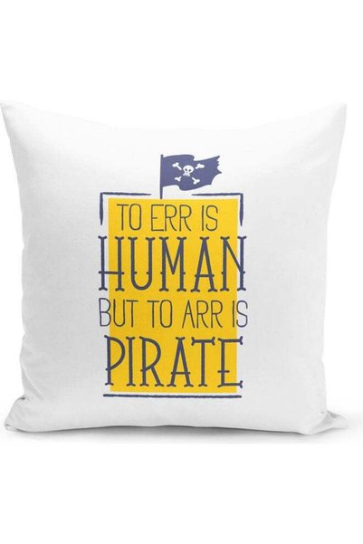 Generic To Err Is Human Quote Decorative Pillow Multicolour