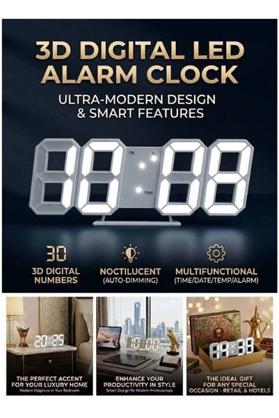 Generic Digital Alarm Clock,Auto-Dimming LED Display & Noctilucent LED Clock,...