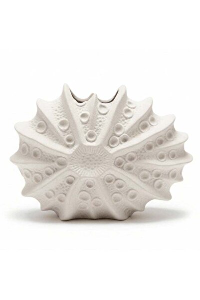 Generic AKDC Luxury Shell-Inspired Ceramic Flower Vase – Elegant Beige Decora...