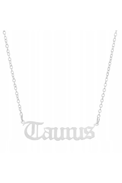 NO BRAND Colier cu semnul zodiacal Taur, argintiu Colier cu semnul zodiacal T...