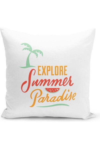Generic Explore Summer Design Decorative Pillow Multicolour