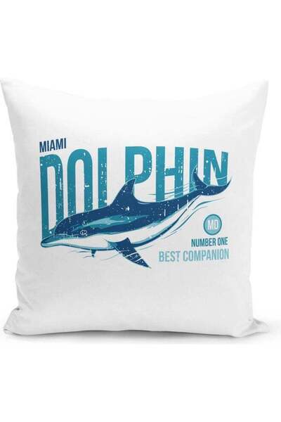 Generic Dolphin Design Decorative Pillow Multicolour