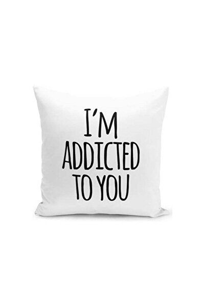 Generic I'm Addicted To You Love Pillow white