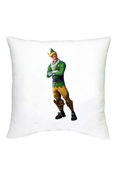Generic Fortnite Character Printed Decorative Cushion White/Green/Yellow 16x1...