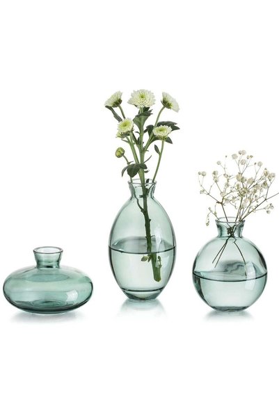 Generic Small Vases for Table Decoration, Vintage, Handmade, 3-Piece Mini Vas...
