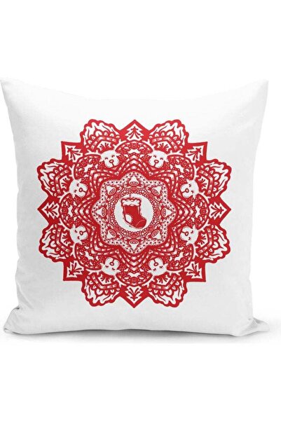 Generic Decorative Throw Christmas Design Pillow White 16 x 16inch