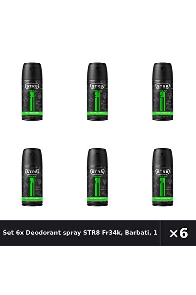 str8 Set 6x Deodorant spray Fr34k, pentru bărbați, 150 ml
