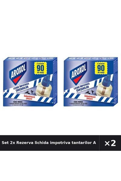 Aroxol Set 2x Rezerva lichida impotriva tantarilor Aroxol, 2x45 nopti
