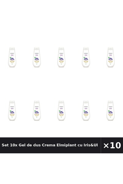 ELMIPLANT Set 10x Gel de dus Crema cu Iris&Uleiuri pretioase, 750 ml