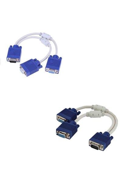 Depolife Vga 15 Pin Vga Y Cable Multiplexer Switch Cable Apparatus Svga Monitor Multiplexer
