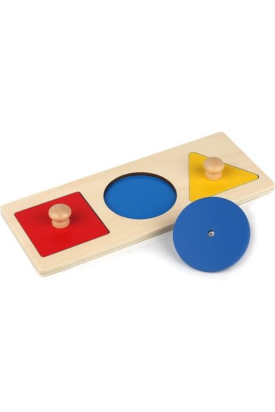 THOTH Montessori Multiple Shape Puzzle First Shapes Jumbo Knob Wooden Puzzle ...