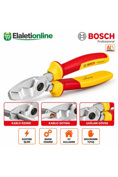 Bosch ELEKTRİKÇİ KABLO KESME PENSESİ 200MM VDE 1.000V