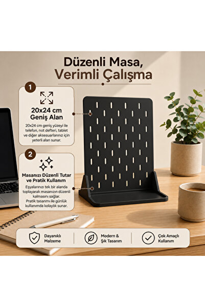 Modüler Pegboard Masaüstü Düzenleyici Organizer Panel Seti – Kalemlik, Raf ve Askılı Çok Amaçlı Düzenleme Sistemi (
