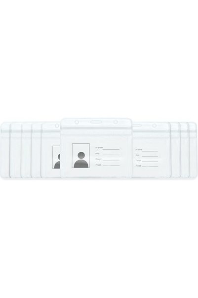 GLUN ®   حافظة بطاقات هوية شفافة من البولي فينيل كلوريد (PVC)، مرئية من الجان...
