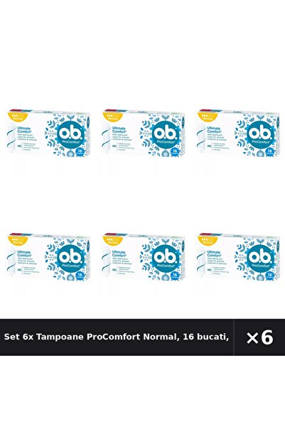 obbos Set 6x Tampoane ProComfort Normal, 16 bucati, OB