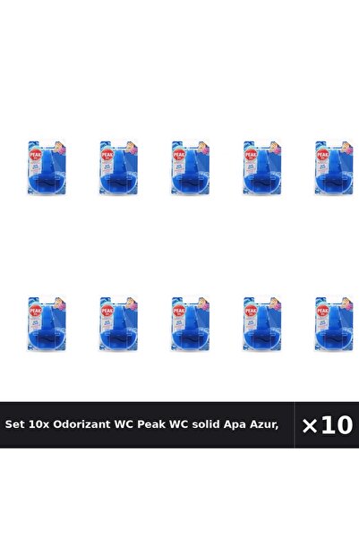 Peak WC Set 10x Odorizant WC solid Apa Azur, 55 g