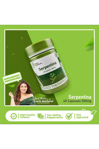 Simplee Supplements Serpentina 500mg – 60 Capsules
