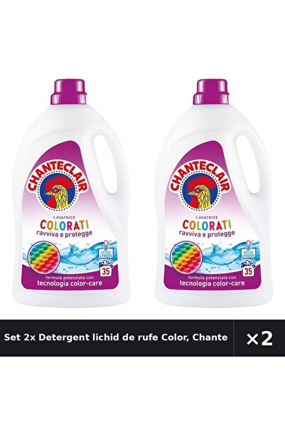 Chanteclair Set 2x Detergent lichid de rufe Color, Chanteclair, 1575ml, 35 sp...