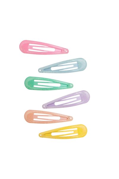 Jumbo Set Clame Metalice Păr de Diferite Culori Pastel cu Glitter pentru copi...