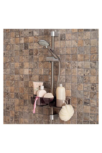 OEM Raft cu 3 Compartimente din Plastic Gri pentru Suportul dușului 33x11x7cm...