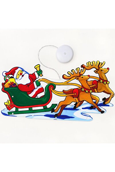 Generic Brand Decor festiv pentru fereastră cu iluminare LED, Moș Crăciun în ...