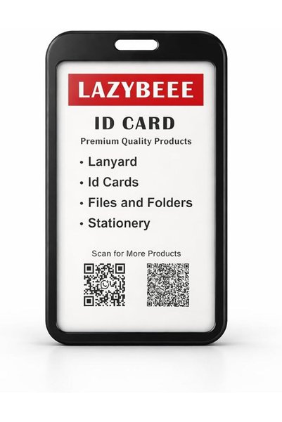 Lazybeee i Cards-Natural Hard Metal (Aluminum Alloy) ID Card Holder/Badge wit...