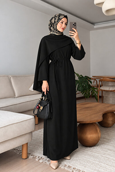 unika boutique Ženska modalna haljina sa pelerinom i detaljnim vezivanjem u s...