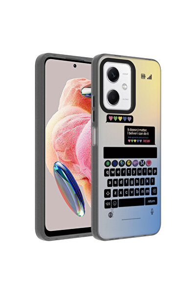 Xiaomi Redmi Note 12 4G Kılıf Vibe Desenli Kamera Yükseltili Mat Parmak İzi Tutmayan Silikon MBFX