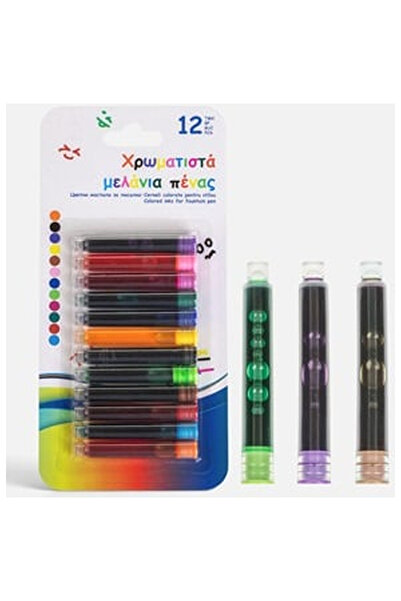 OEM Rezerve de Cerneala Colorata pentru Stilou cu Uscare Rapida - 12buc