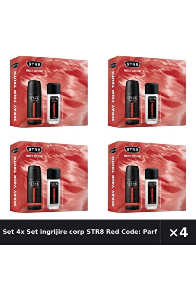 str8 Set 4x Set îngrijire corporală Red Code: Parfum pentru corp, 85ml + Deod...