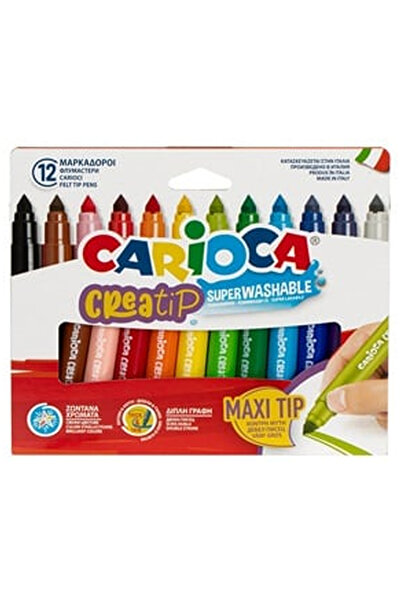 OEM Σετ μαρκαδόρων Carioca με Πλενόμενο χοντρή άκρη - 12 τεμάχια