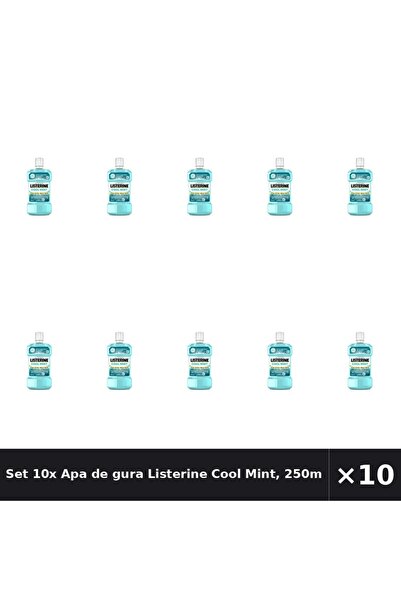 Listerine Set 10x Apa de gura Cool Mint, 250ml