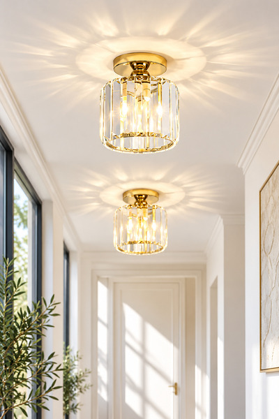 Luna Lighting Chiaro Forte Model Gold Renk Kaplama Kristal Taşlı Metal Gövde ...