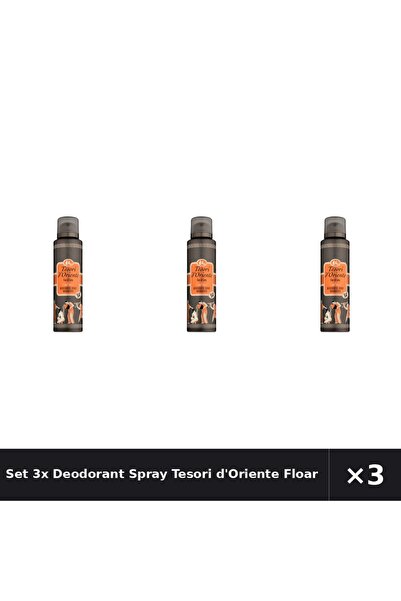 Tesori d'Oriente Set 3x Deodorant Spray Floare Lotus , 150 ml
