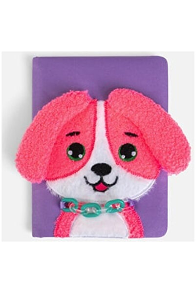 OEM Луксозен бележник B6 от Plus Fluffy Puppy с ушички - 80 листа