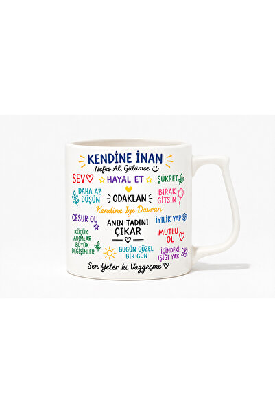 PURPLESKY Kendine Inan Motivasyon Yazılı Kupa 250 ml